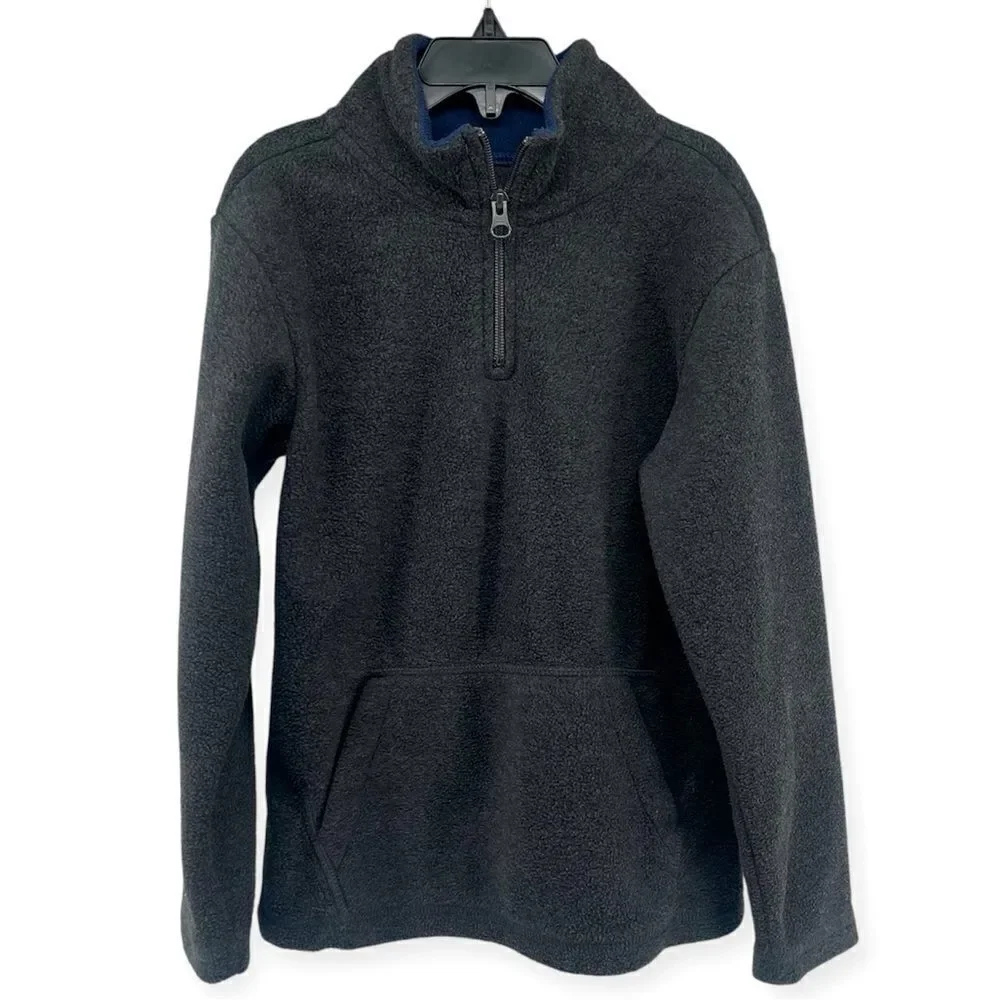 The Children’s Place Boy’s Gray Glacier Fleece Half Zip Pullover Sweater 5/6